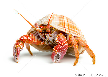 Hermit Crab isolated on white background 115923570