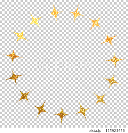 Glitter frame four-pointed star 115923656