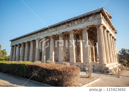 Ruins of Temple of Hephaestus in Ancient Agora in Athens, capital of Greece 115923692