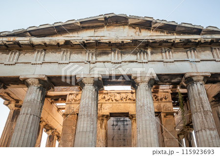 Ruins of Temple of Hephaestus in Ancient Agora in Athens, capital of Greece Ruins of Temple of Hephaestus in Ancient Agora in Athens, capital of Greece 115923693
