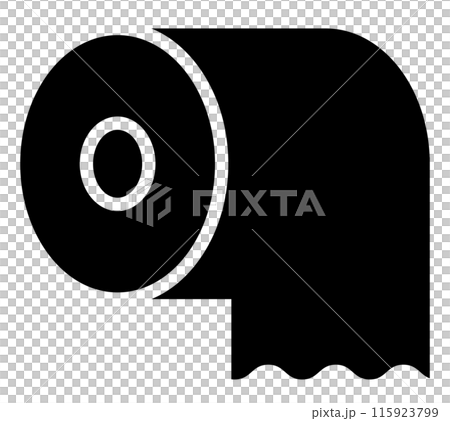 衛生紙的簡單象形圖 115923799