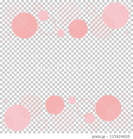 幾何框架方形圓點粉紅色 115924820