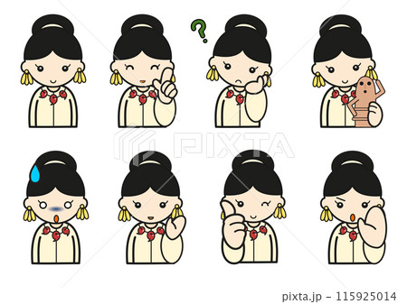 古墳時代女性表情セット 古墳時代女性表情セット 115925014
