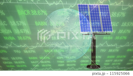 Image of statistics and data processing over construction site Image of statistics and data processing over construction site 115925066