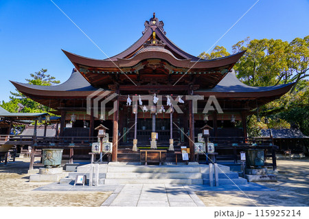 日本武尊が白鳥になって舞い降りた白鳥神社の拝殿へ至る道（香川県東かがわ市） 115925214