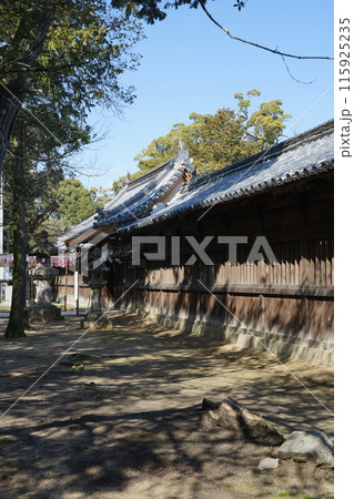 日本武尊が白鳥になって舞い降りた白鳥神社の拝殿へ至る道(香川県東かがわ市) 日本武尊が白鳥になって舞い降りた白鳥神社の拝殿へ至る道(香川県東かがわ市) 115925235