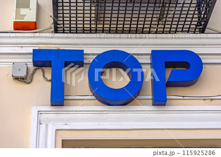 Blue Sign Top 115925286