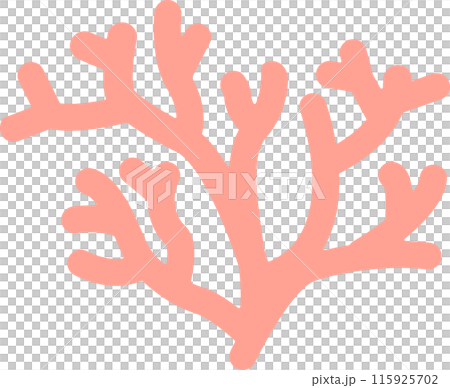 粉紅色珊瑚插畫素材 115925702