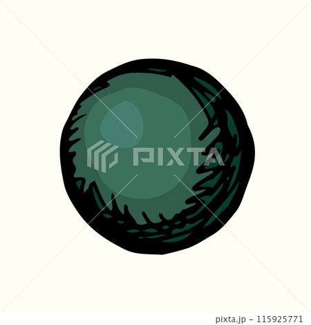 Vector drawing. Small Asteroid in the sky 115925771