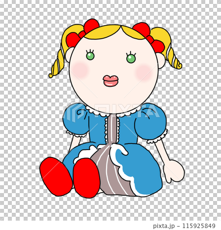 座っている女の子 115925849