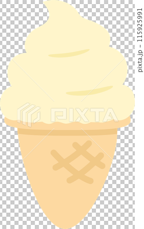甜筒軟冰淇淋插圖 115925991