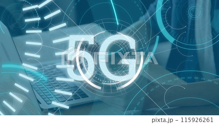 Image of 5g text with radars and circles over cropped hands of caucasian man using smartphone Image of 5g text with radars and circles over cropped hands of caucasian man using smartphone 115926261