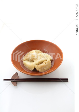 白茄子の煮浸し箸添え 115926898