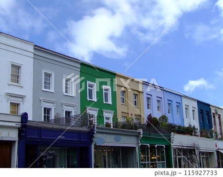 Colorized buildings street Colorized buildings street 115927733