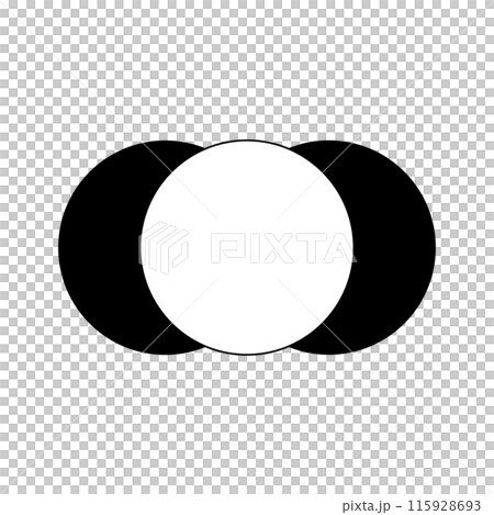 Simple triple round heading frame_Japanese style_single item 115928693