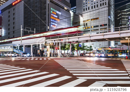 川崎駅前の都市夜景【神奈川県・川崎市】 川崎駅前の都市夜景【神奈川県・川崎市】 115928796