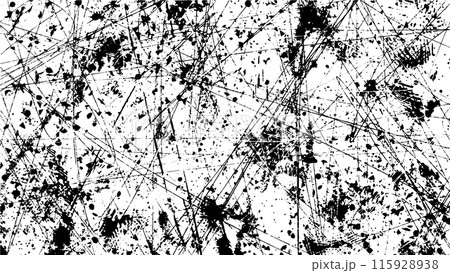 グランジ　ノイズ　掠れたざらざらのテクスチャ　切り傷　壁　汚れ　抽象的な背景装飾 115928938
