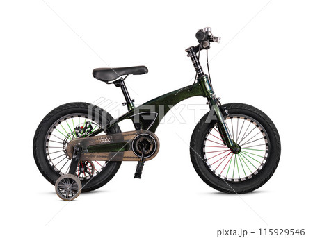 Modern electric fat tire bike isolated on white 115929546