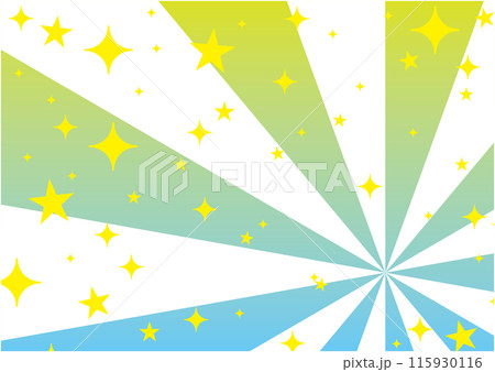 放射状の光と輝きの明るくポップな背景画像 115930116