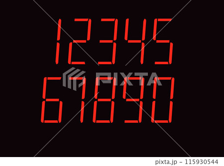 Electronic numbers for electronic watches of special devices of the control panel of spaceships Electronic numbers for electronic watches of special devices of the control panel of spaceships 115930544