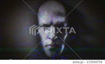 Distorted Glitch Noise Scary Face Distorted Glitch Noise Scary Face 115930758