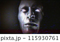 Distorted Noise Scary Male Face 115930761