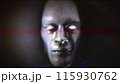 Scary Male Face with Distorted Noise  115930762