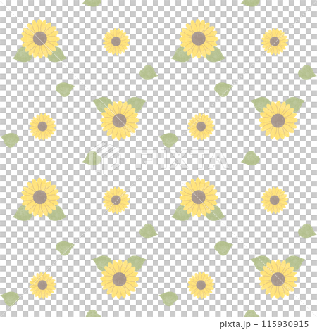 向日葵無縫圖案背景 115930915