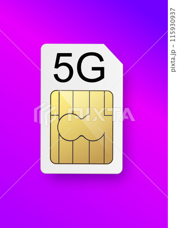 5G Sim Card. advertising poster of Internet...のイラスト素材 [115930937] - PIXTA