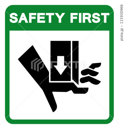 Safety First Crush Force From Above Symbol Sign, Vector Illustration, Isolate On White Background Label .EPS10 Safety First Crush Force From Above Symbol Sign, Vector Illustration, Isolate On White Background Label .EPS10 115930966