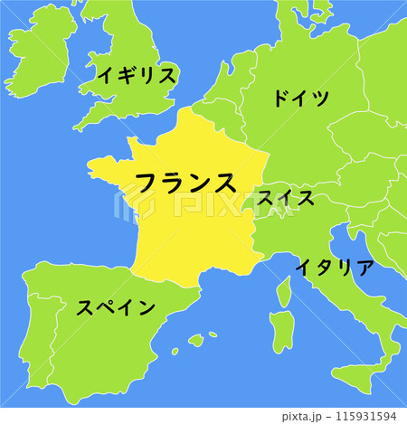 フランスの地図