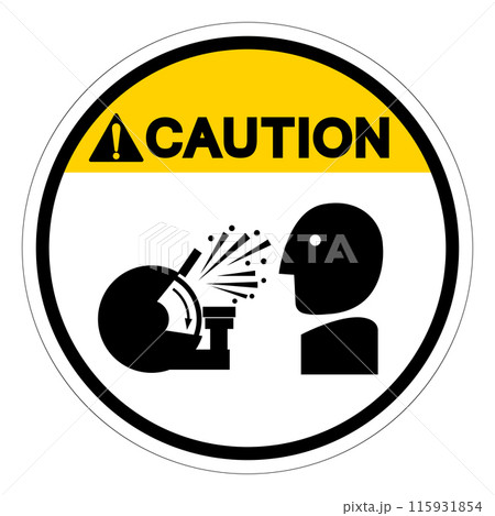 Caution Rotating Wheels Symbol Sign, Vector Illustration, Isolate On White Background Label .EPS10 115931854