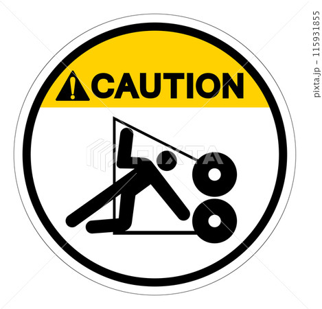 Caution Crush Hazard Symbol Sign, Vector Illustration, Isolate On White Background Label .EPS10 115931855