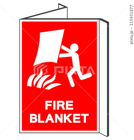 Fire Blanket Symbol Sign, Vector Illustration, Isolate On White Background Label. EPS10 115931877