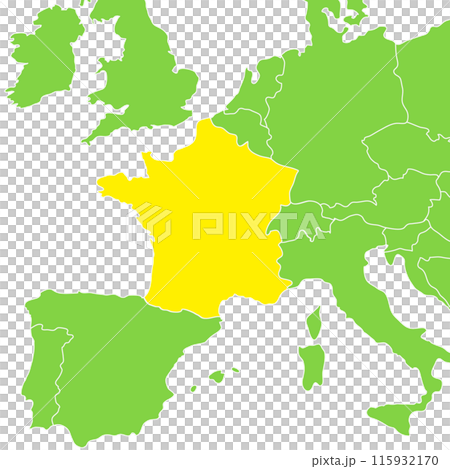 法國週邊國家的地圖插圖 法國週邊國家的地圖插圖 115932170