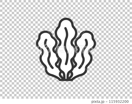 海藻圖示插圖（畫線） 115932200