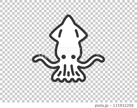 魷魚圖示圖解（畫線） 115932208