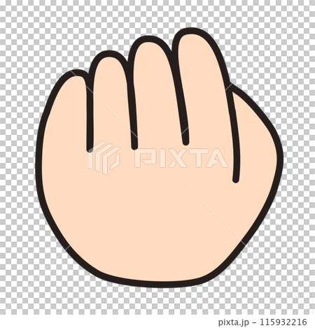 石頭、剪刀、布黏稠。握緊拳頭的手插畫素材 115932216