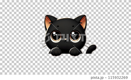 一隻圓眼睛的小可愛黑貓 115932269