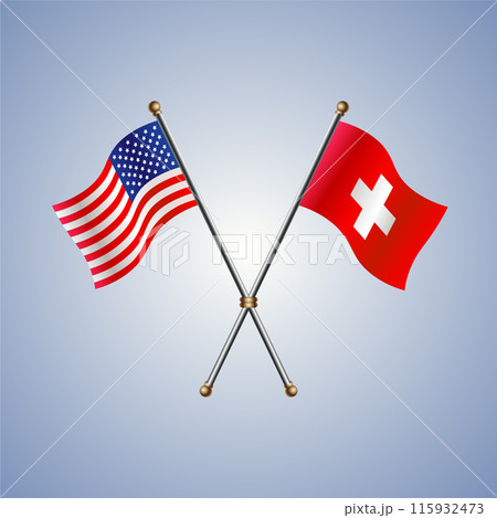 United States and Switzerland flags relations 115932473