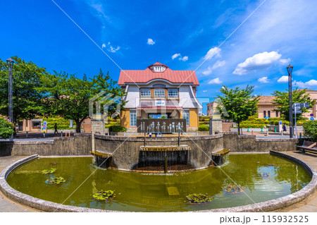 日本の東京都市景観 田園調布駅の復元駅舎などを望む＝6月8日 115932525