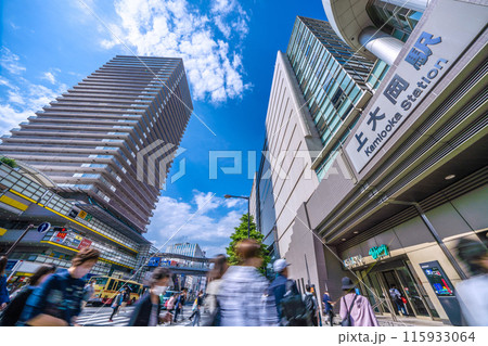 日本の横浜都市景観 6月。上大岡駅などを望む＝3日 115933064