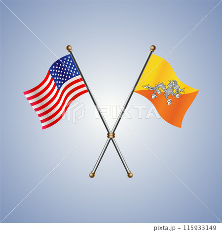 United States and Bhutan flags relations United States and Bhutan flags relations 115933149