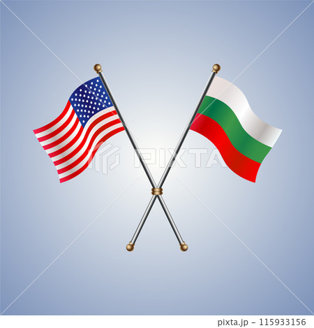 United States and Bulgaria flags relations 115933156