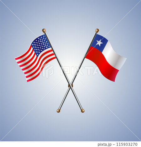 United States and Chile flags relations 115933270