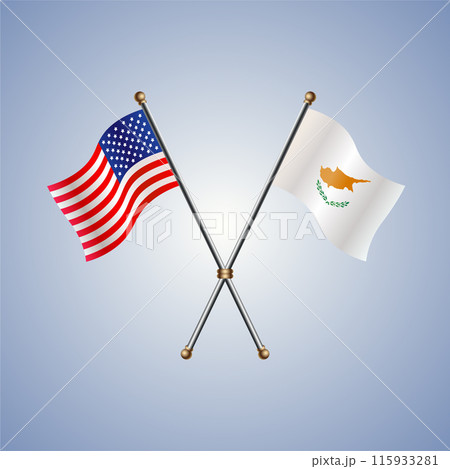 United States and Cyprus flags relations 115933281