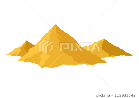 Building material. Heap of sand. Cartoon supplies for buildings works. Construction concept. Illustration can be used for construction sites or illustrate renovation works 115933548