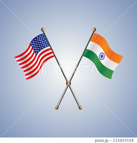 United States and India flags relations United States and India flags relations 115933558