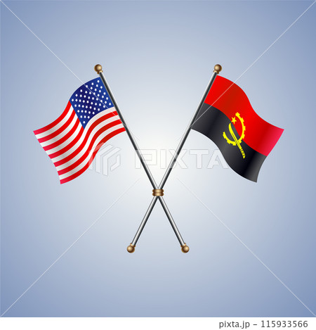 United States and Angola flags relations 115933566
