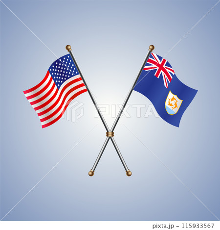 United States and Anguilla flags relations 115933567